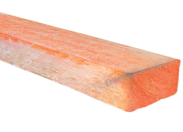 25mm x 50mm x 4800mm orange treated battens, a resilient and weather-resistant choice for construction projects. These treated battens, with their precise dimensions, provide durable support and protection, ideal for various outdoor applications such as fencing, decking, or cladding. Eva Timber