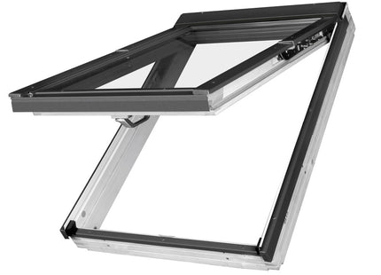 White Acrylic preSelect Top Hung And Centre Pivot P2 Glazing Roof Window (FPW-V) 78cm x 140cm