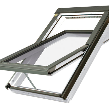 White Acrylic Centre Pivot Roof Window (FTW-V) 134cm x 98cm