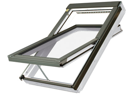 White Acrylic Centre Pivot Roof Window (FTW-V) 78cm x 118cm